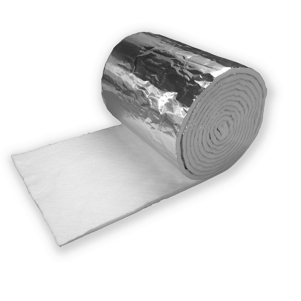 Aluminium Foil Faced Ceramic Blanket 2300F 6# 1/2"x24"x36" Chimney Insulation 